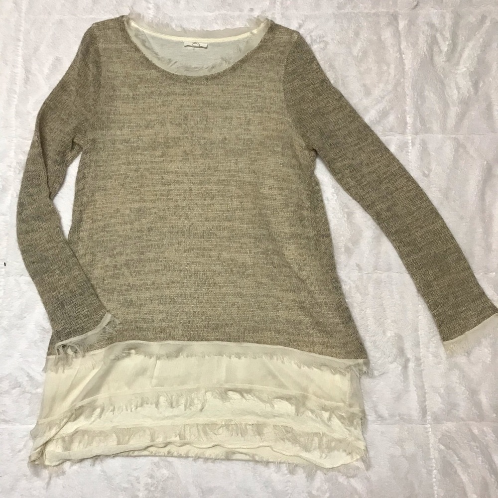 Mint Julep long sleeve oatmeal tunic